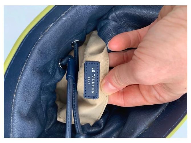 Borsa Coquette Le Tanneur Verde Blu navy - vista 8