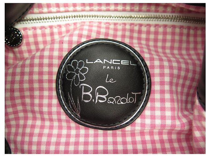 BORSA A MANO NEW LANCEL BRIGITTE BARDOT BB BANDOULIERE IN TESSUTO NERO BORSA A MANO - vista 9