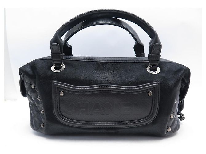 BORSA A MANO CHANEL PARIS DALLAS IN PELLE CON FRANGE E NERA Nero - vista 2