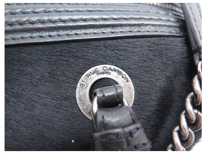 BORSA A MANO CHANEL PARIS DALLAS IN PELLE CON FRANGE E NERA Nero - vista 5