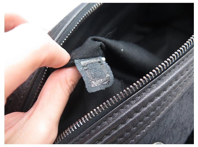BORSA A MANO CHANEL PARIS DALLAS IN PELLE CON FRANGE E NERA Nero - vista 8