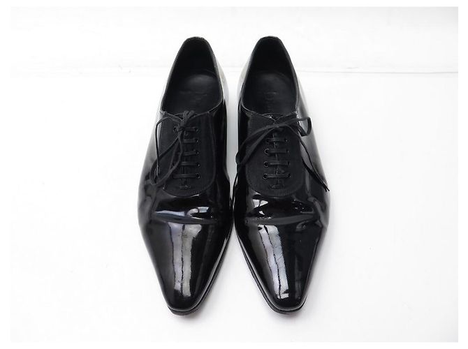 SCARPE DA TUXEDO CHRISTIAN DIOR RICHELIEU 41 IT 42 IN SCARPE IN VERNICE - vista 5