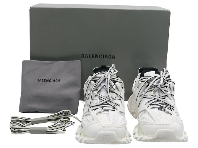 First Balenciaga Track Sneaker in White Polyurethane - view 9