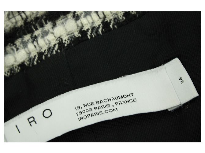 Iro Emotion Tweed-Jacke aus schwarzer Wolle - Ansicht 4
