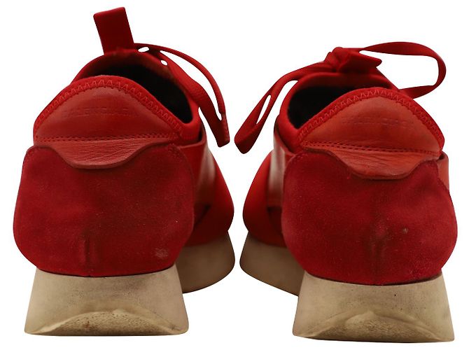Day Sneakers Balenciaga Race Runner in camoscio rosso - vista 4