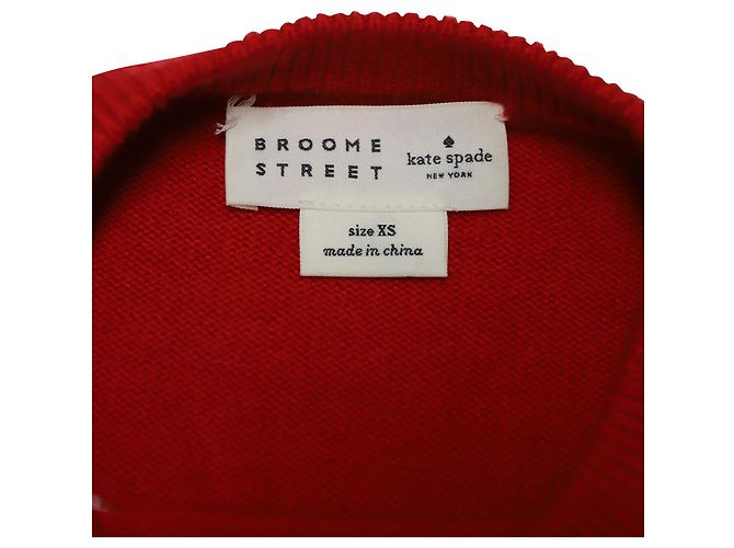 Kate Spade All Dolled Up Pullover aus roter Wolle - Ansicht 7
