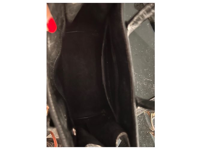 Yves Saint Laurent Borsa Nano Day Nera in Pelle Coccodrillo Nero - vista 4