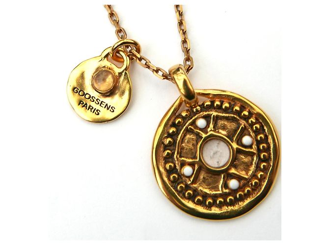 Collana con ciondolo medaglia Goossens D'oro - vista 3