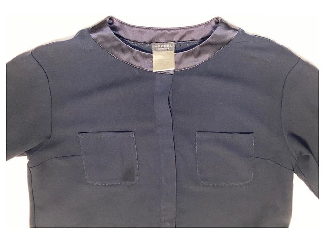 Cambon Camicetta Chanel Uniforme Blu Navy Poliestere M - vista 2