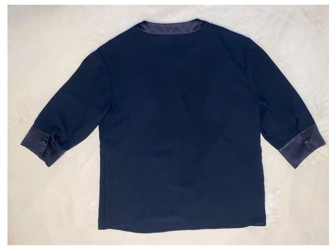Cambon Camicetta Chanel Uniforme Blu Navy Poliestere M - vista 5