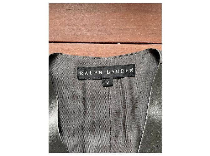 Ralph Lauren Black Label Weste aus Seide Silbergrau - Ansicht 2