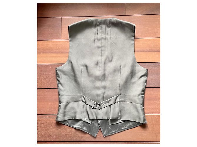 Ralph Lauren Black Label Weste aus Seide Silbergrau - Ansicht 4