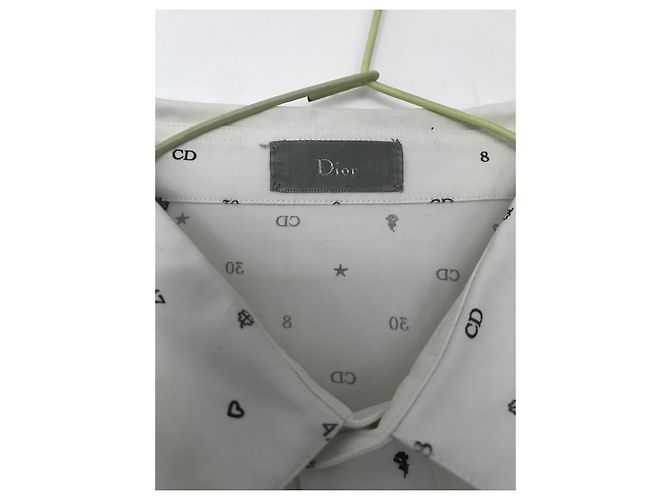 Camicia Dior Monogramma in Cotone Nero Bianco - vista 3