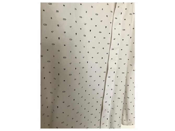 Camicia Dior Monogramma in Cotone Nero Bianco - vista 4
