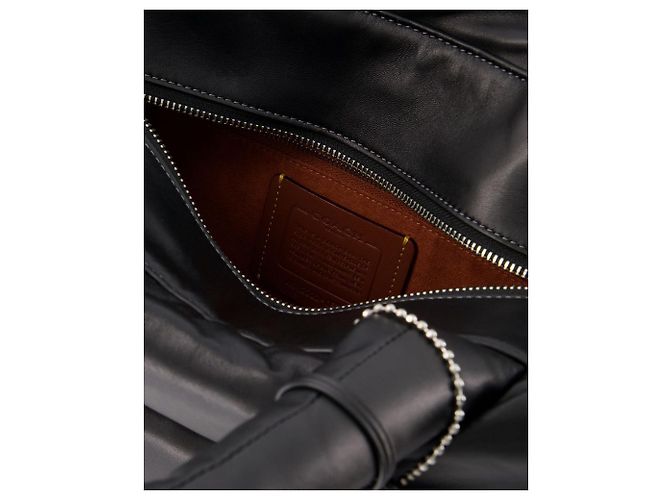 Coach Borsa TOTE CUSCINO in pelle trapuntata nera - vista 4