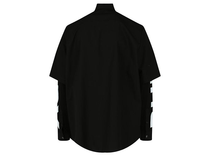 Camicia con logo a strati foderata di Burberry - vista 2