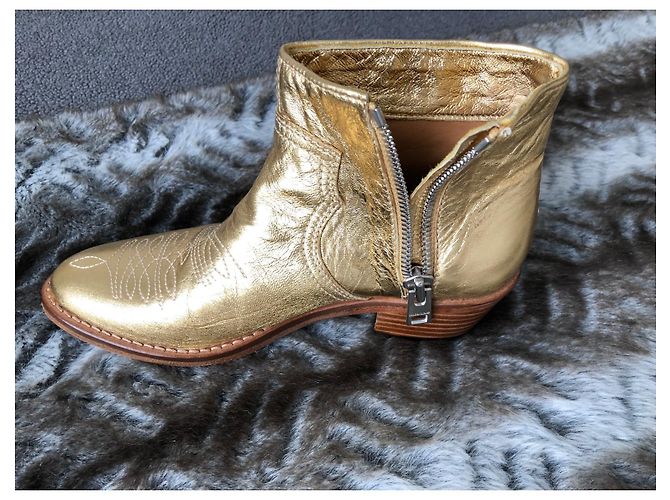 Botas Zadig & Voltaire de piel dorada Talla 36 Dorado - vista 6