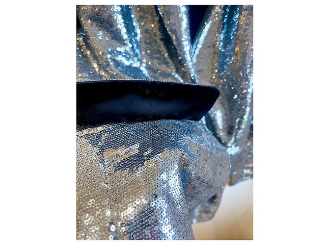 Chanel Miami Cruise Pailletten Blazer Silber - Ansicht 10