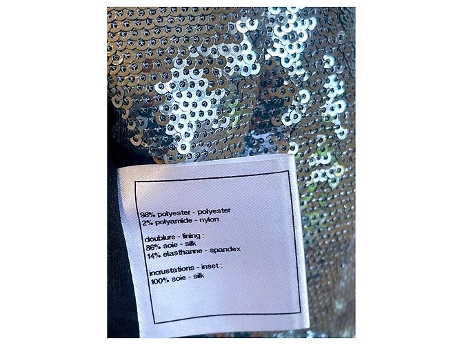 Chanel Miami Cruise Pailletten Blazer Silber - Ansicht 11