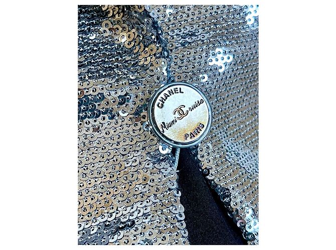 Chanel Miami Cruise Pailletten Blazer Silber - Ansicht 7