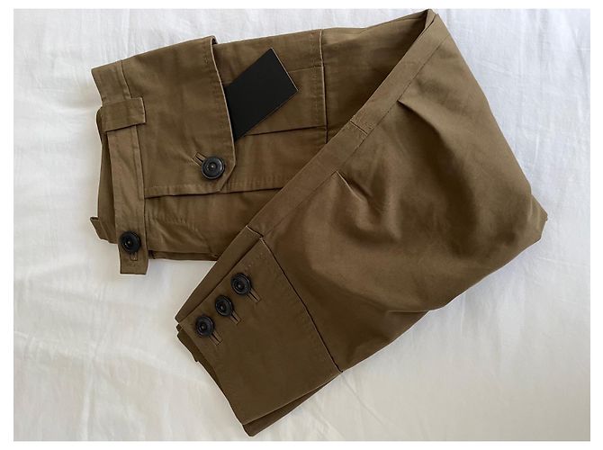 Pantalones Cargo Cropped Dsquared2 Verde Oscuro Algodón - vista 6