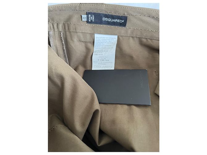 Pantalones Cargo Cropped Dsquared2 Verde Oscuro Algodón - vista 8
