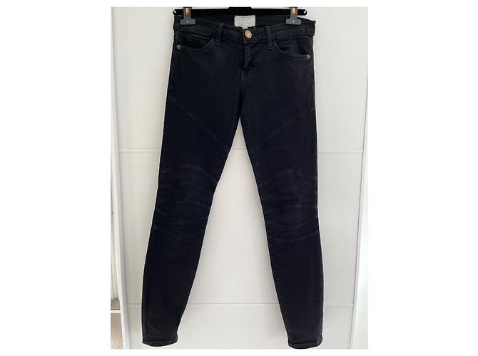 Jeans Moto Ankle Current Elliott Neri Cotone Nero - vista 2