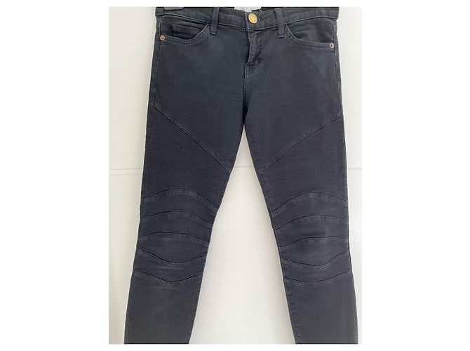 Jeans Moto Ankle Current Elliott Neri Cotone Nero - vista 3