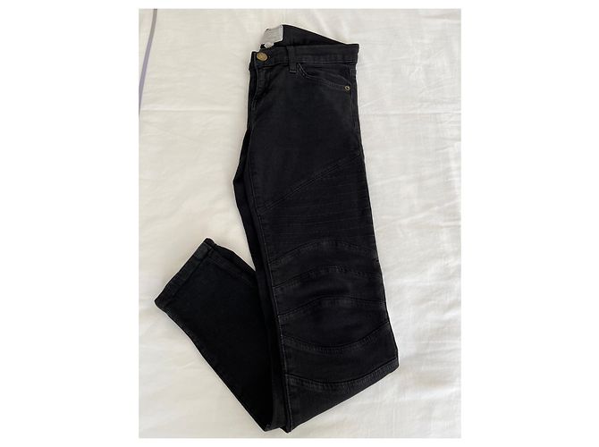 Jeans Moto Ankle Current Elliott Neri Cotone Nero - vista 6