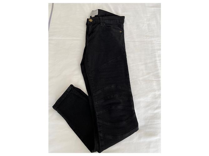 Jeans Moto Ankle Current Elliott Neri Cotone Nero - vista 7