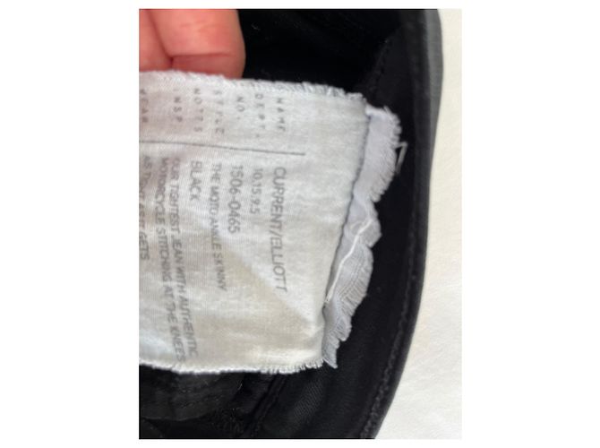 Jeans Moto Ankle Current Elliott Neri Cotone Nero - vista 9