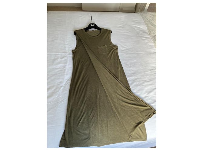 Vestido de algodón T By Alexander Wang Verde Oscuro - vista 8