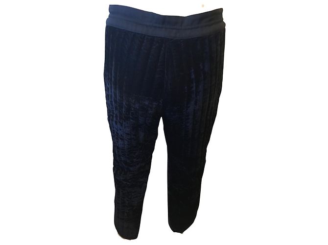 Autre Marque Meine gesteppte Samthose von Sunday Morning Marineblau - Ansicht 4