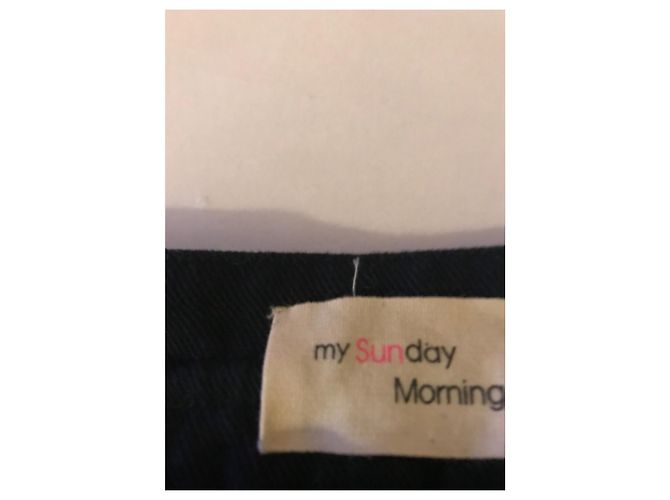 Autre Marque Meine gesteppte Samthose von Sunday Morning Marineblau - Ansicht 6