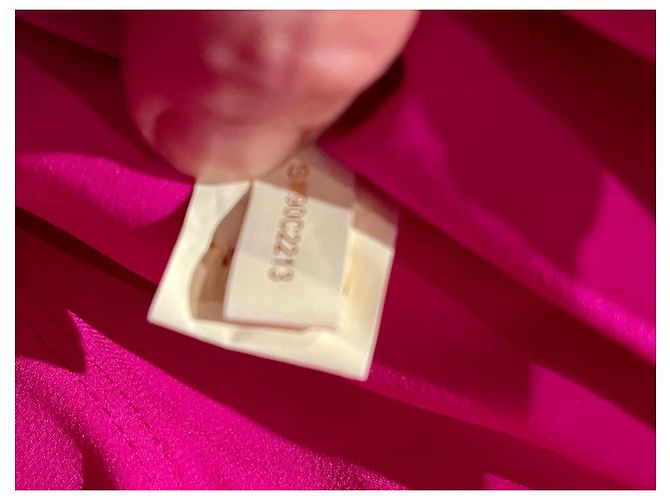 Marchesa Trägerloses Seidenkleid in Fuchsia Pink - Ansicht 7