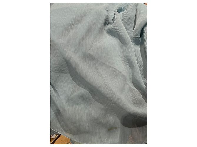 Vera Wang Abito da sera verde schiuma di mare in raso e chiffon Verde chiaro Turchese - vista 10