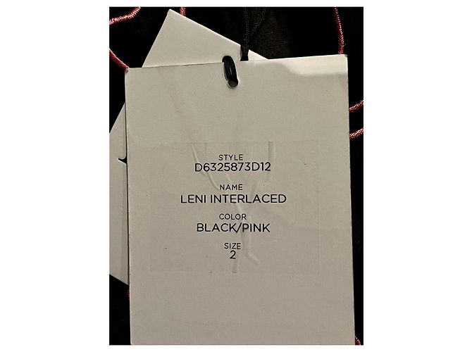 Diane Von Furstenberg DvF Leni Interlaced Seidenkleid neu mit Etikett Schwarz Pink - Ansicht 10