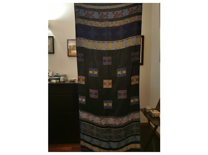 Kenzo Sciarpa in cotone con motivi floreali nero blu rosso bronzo Bordò - vista 2