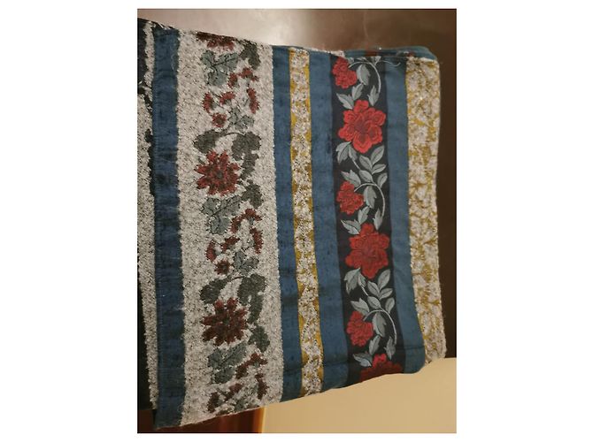Kenzo Sciarpa in cotone con motivi floreali nero blu rosso bronzo Bordò - vista 4