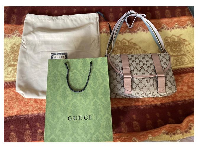 Borsa a tracolla Gucci Caramel in Tela Caramello - vista 2
