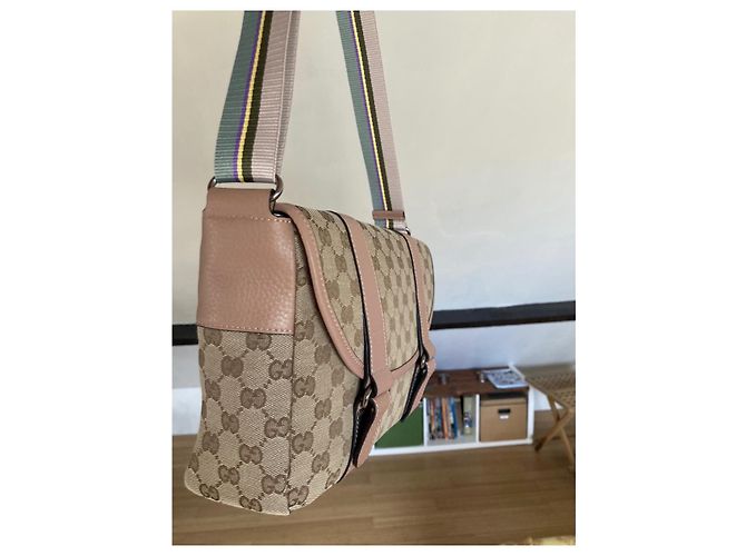 Borsa a tracolla Gucci Caramel in Tela Caramello - vista 5