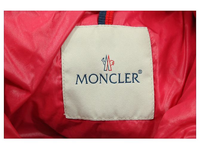 Moncler Long Puffer Jacket in Pink Nylon - vista 4