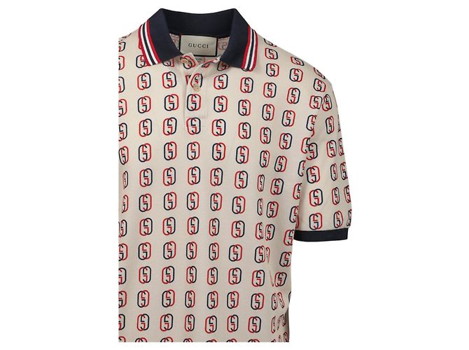 Polo extragrande de algodón con G entrelazada de Gucci - vista 3