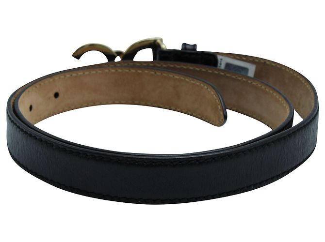 Dolce & Gabbana Cinto com fivela esmaltada e logo em couro preto - vista 2