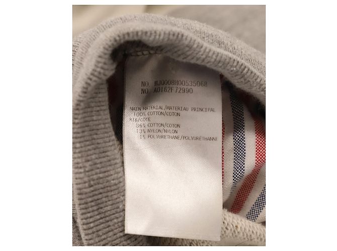 Thom Browne 4-Pantaloni sportivi a righe in cotone grigio - vista 5