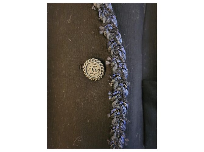 Giacca nera Little Chanel Nero Blu navy - vista 2