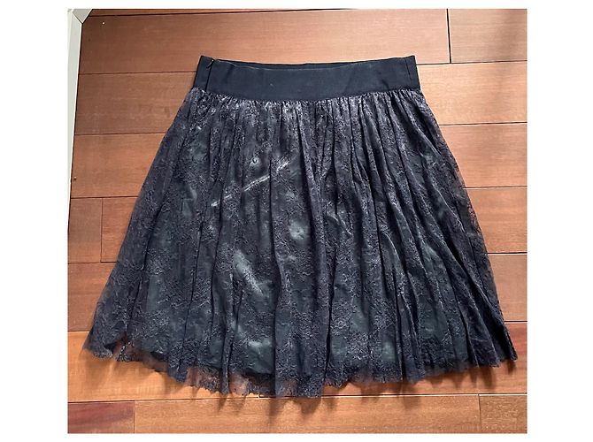 Falda corta de encaje Alberta Ferretti Azul Azul marino Azul oscuro - vista 2