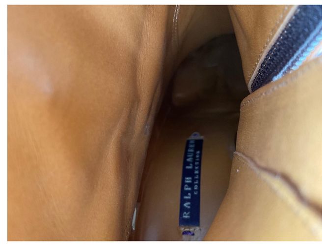 Stivaletti in pelle Ralph Lauren Collection caramello - vista 2