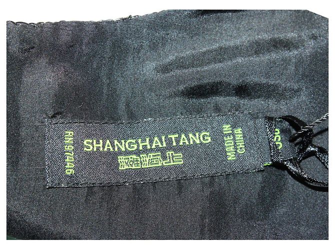 Shanghai Tang Schwarz-weißes Seidenkleid - Ansicht 5