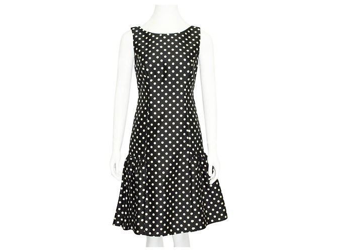 Milly Abito senza maniche a pois bianco e nero - vista 2